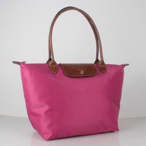 Longchamp Le Pliage Nylon Large Tote Bag Fuchsia